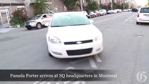Detained Pamela Porter arrives at SQ in Montreal
