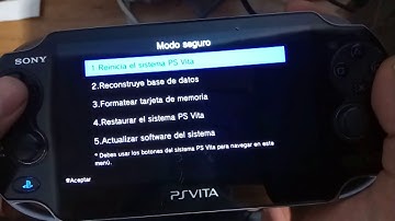 Factory reset PS Vita (SAFE MODE)