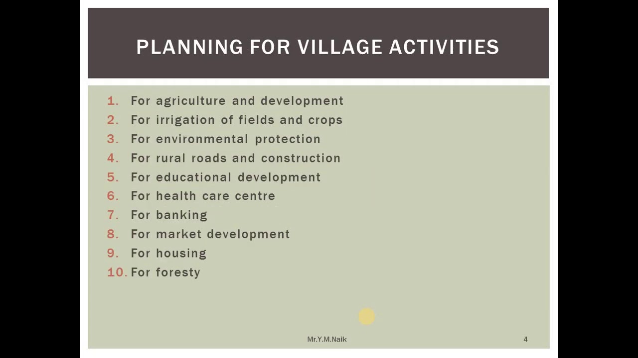 Planning for Rural Development | Rural Development | Civil Engineering ...