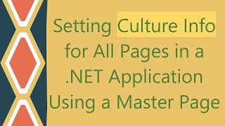 Setting Culture Info for All Pages in a .NET Application Using a Master Page screenshot 2