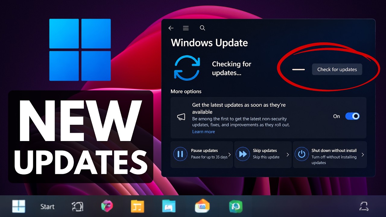 Big Windows 11 Updates - No More Forced Restarts, Pause and Skip ...