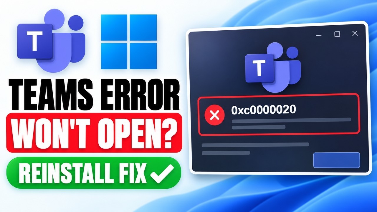 How To Fix Error Code 0xc0000020 On Microsoft Teams in Windows 11 - YouTube