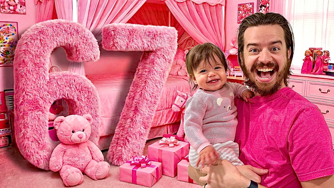 My BABY Girl Gets 67 Gifts in ONE COLOR!!!