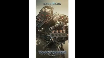 Transformers The Last Knight - Barricade Motion Poster
