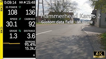 Hammerhead Karoo 2 - Custom data field W Prime