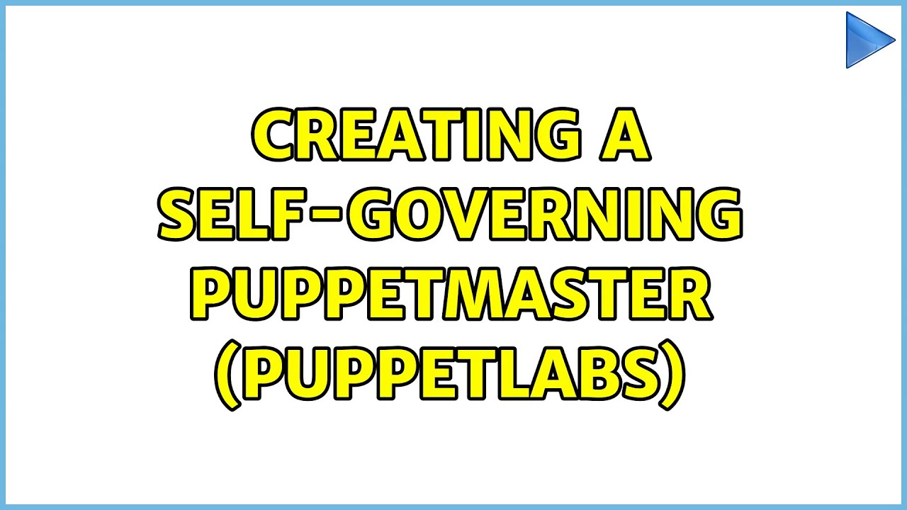 Creating a self-governing puppetmaster (puppetlabs)