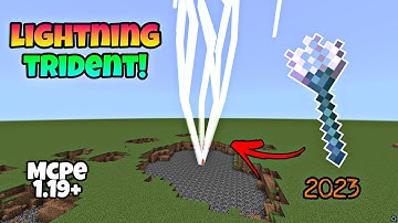 ✔MCPE HOW TO MAKE A LIGHTNING TRIDENT !! ( COMMAND BLOCK CREATION )