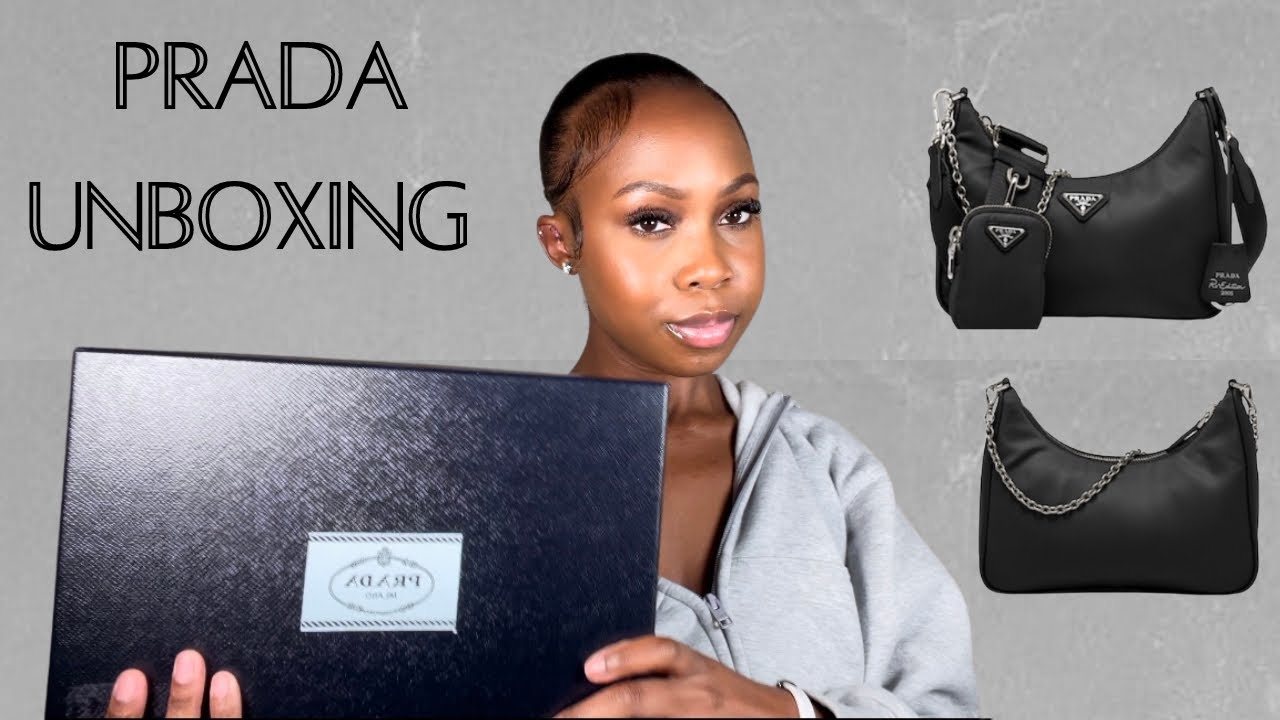 Sac Prada Re-Edition 2005 Nylon Bag - Unboxing + Tenues - (Prada Bag -  Outfits) 