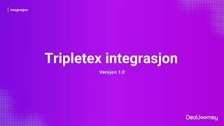Tripletex integrasjon v 1.0 🇳🇴