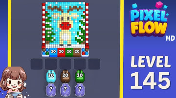 Pixel Flow Level 145 Solution Walkthrough