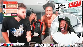 BLOU REACTS TO ISHOWSPEED & ADIN ROSS REACT TO MESSI SCORING IN THE WORLD CUP ⚽