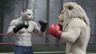 Fight For Father White Cat 🆚 White Lion