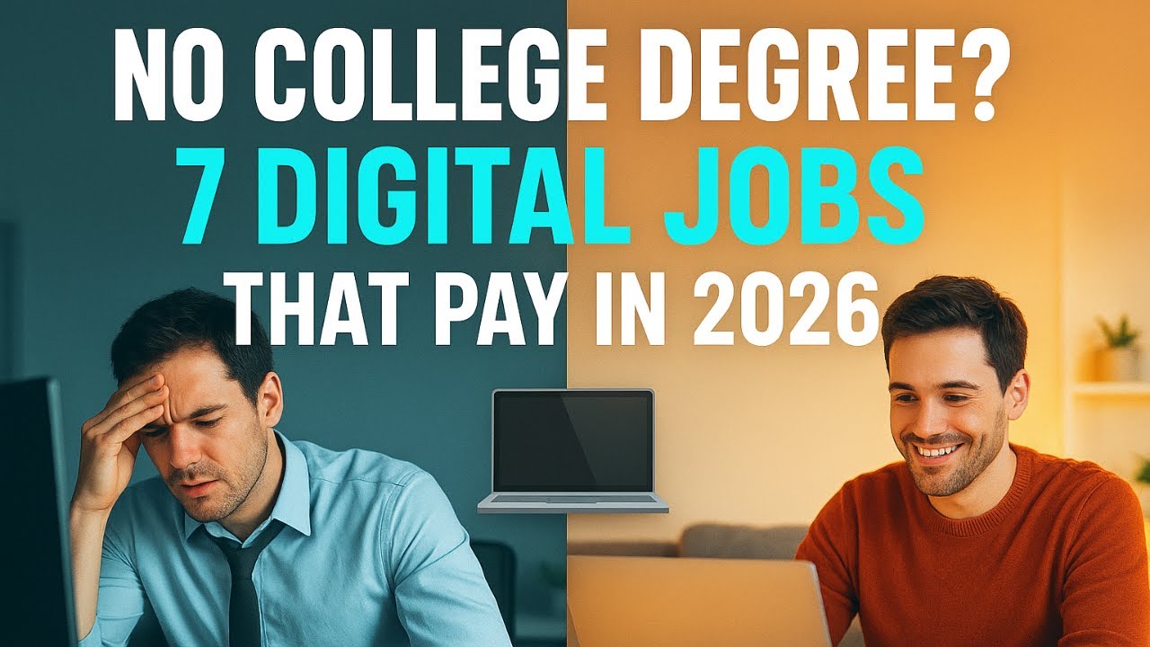 No College Degree Digital Jobs 2026: 7 High-Paying Remote Careers You Can Start Now (Earn from Ho...