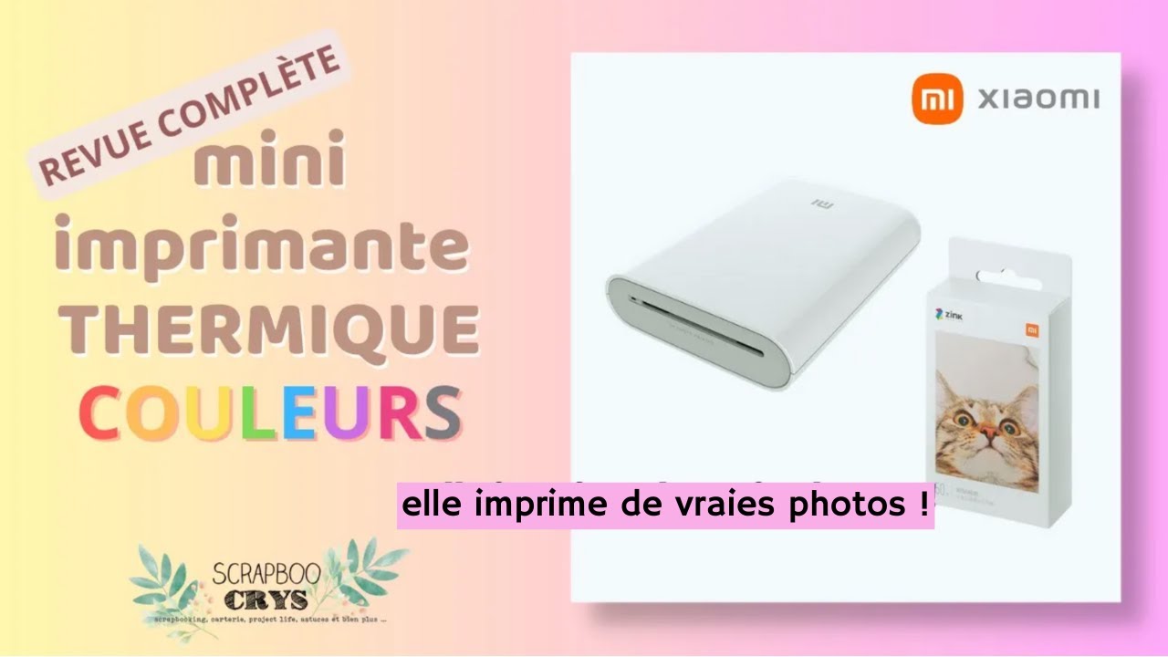 Mini imprimante thermique, imprimante photo portable sans fil pour photos à  partir de téléphone portable, sans encre, impression de note/journal/mémo