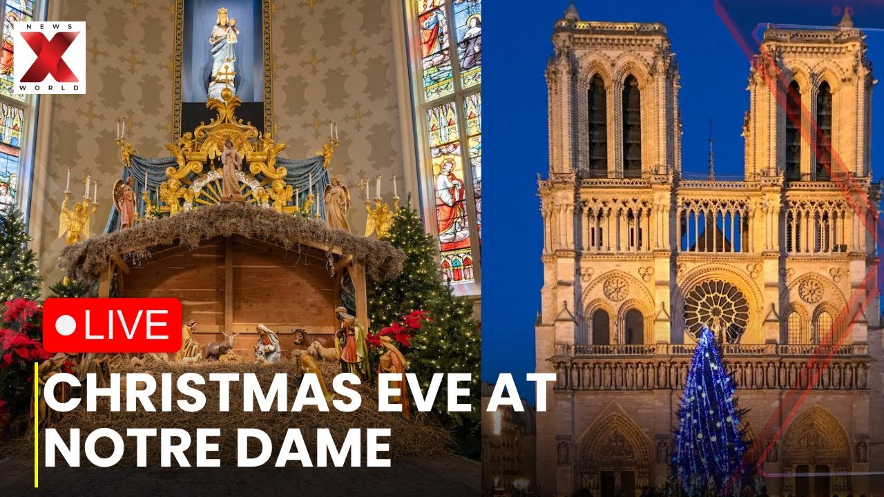 Notre Dame Christmas Mass LIVE : Faithful Attend Christmas Eve Mass At Notre Dame After Reopening