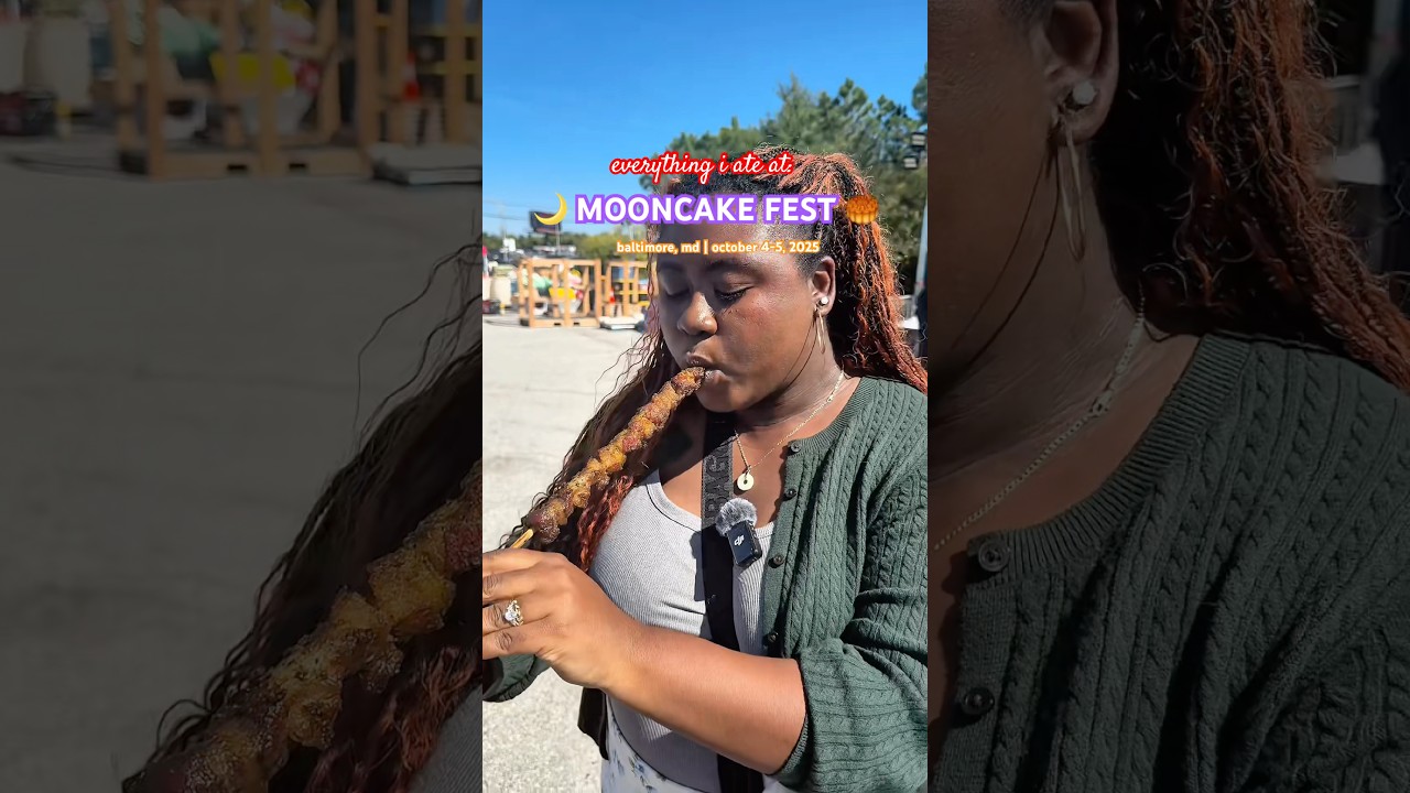 everything i ate at an asian food festival 🥮😋 #mooncakefestival #asianfood #foodvlog #foodie