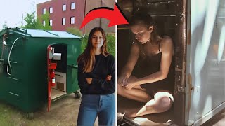 YOU WON'T Believe How This Young Woman Transformed a Dumpster into a LUXURY HOUSE!