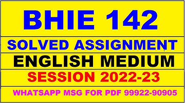 bpse 142 solved assignment 2022-23 in english | bpse 142 solved assignment 2022-23 | bpse 142 2023