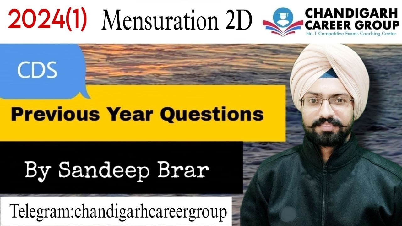 Mensuration 2D 2024(1) CDS mathematics previous year questions by Sandeep Brar