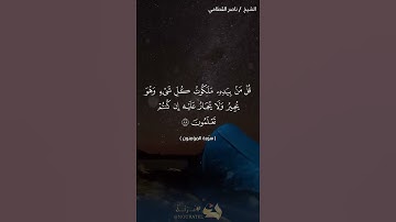 حالات واتساب// سورة المؤمنون // الشيخ ناصر القطامي