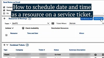 ConnectWise Manage - Resource Scheduling