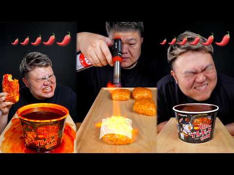 Best of Suzaki_cook Spicy food challenge ASMR [chewing sounds short video compilation]