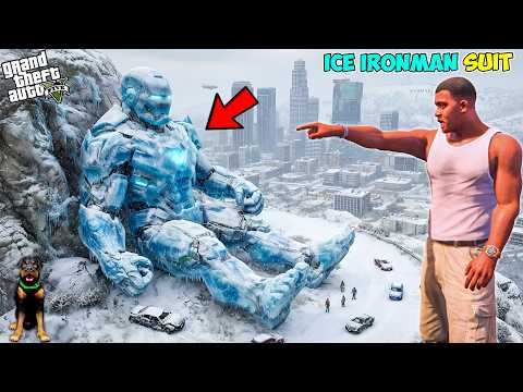 Franklin & Shinchan Restoring An Abandoned Ice Ironman's Suit in GTA 5 !