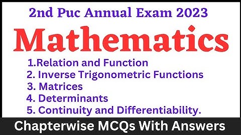 2ND PUC MATHEMATICS MCQ