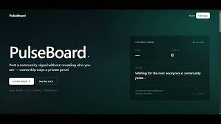 PulseBoard — Anonymous Community Polling on Midnight (ZK Demo)
