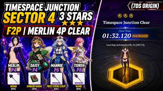 Timespace Junction Sector 3 3 Stars F2P | Merlin 4P Clear (7DS Origin)