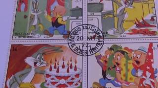 Cartoon Characters On Postage Stamps From Sharjah