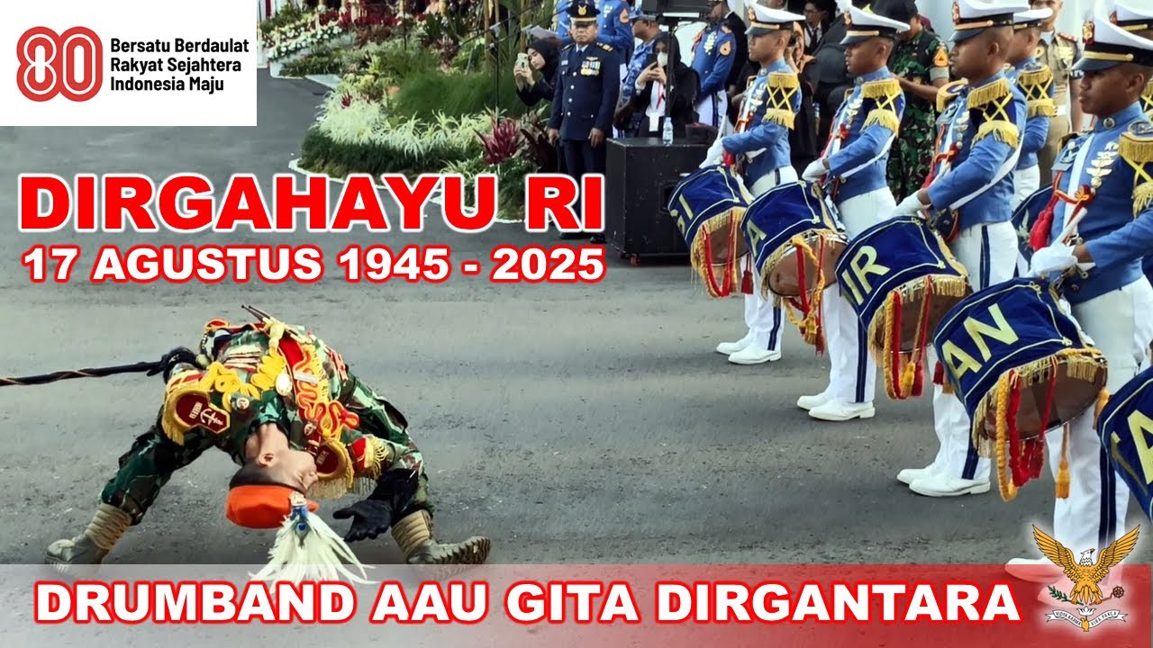 DISPLAY ISTANA GEDUNG AGUNG YOGYAKARTA - DRUMBAND GITA DIRGANTARA TARUNA AAU- HUT RI KE-80