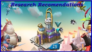 What Research Is Right For You? Lords Mobile | Recommendations for Hyper/Main/Trap accounts