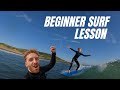 Watch a beginner surf lesson