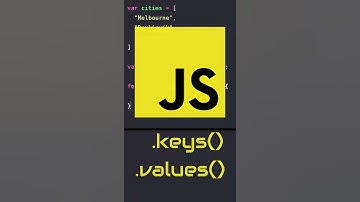 16) Keys and Values - JS Array Methods Under A Minute #Shorts