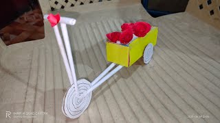 Making toys cycle with box and paper pen holder easy origami storage box