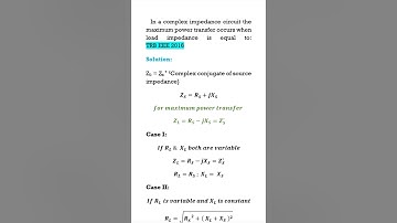 In a complex impedance circuit the maximum power transfer                   TRB 2016 @pbeee2417