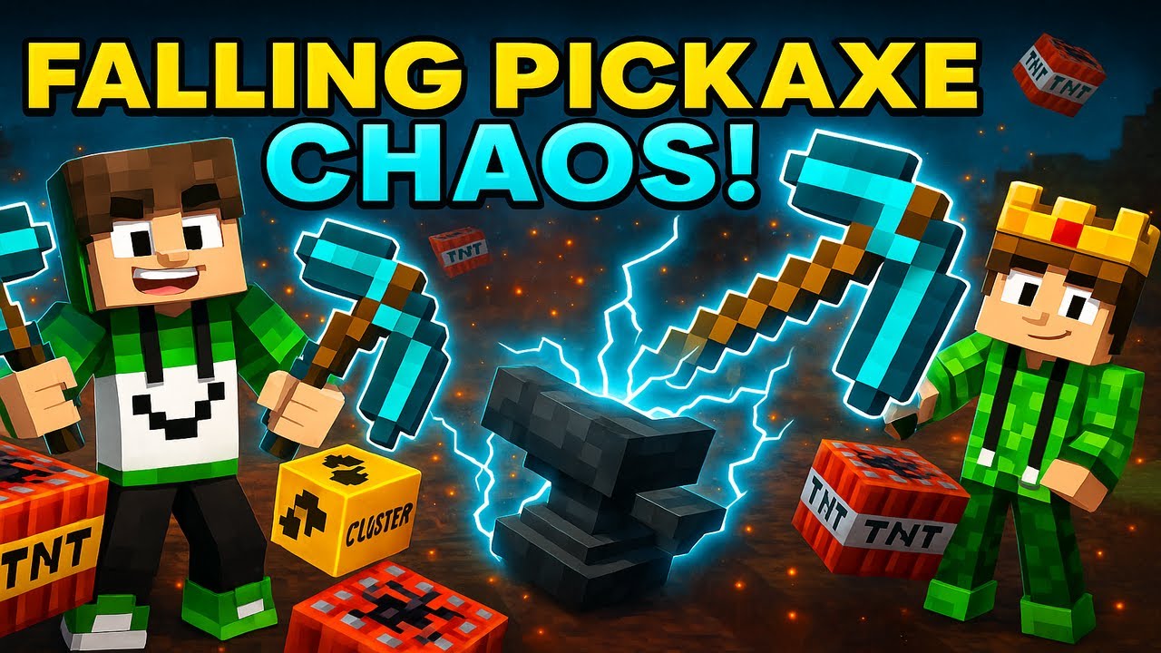 FALLING PICKAXE MINECRAFT EXTREME ⛏ #shortslive #minecraftlive #shorts ...