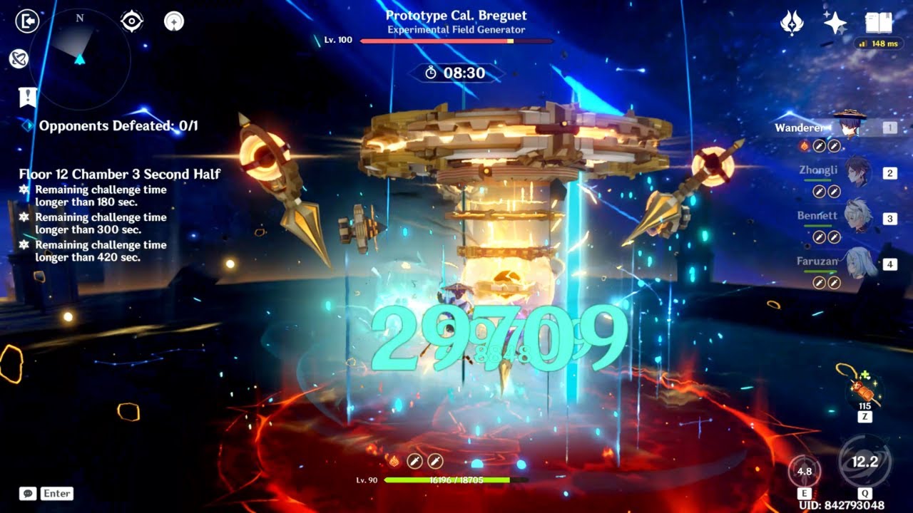 wanderer double anemo run spiral abyss 4.1 | genshin impact