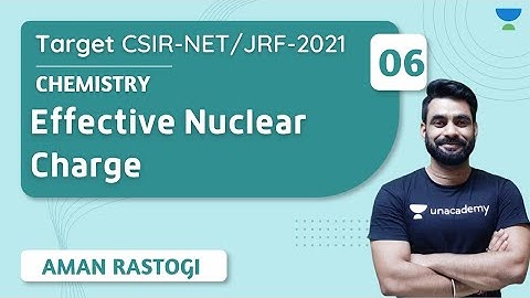 11:00 AM - Target CSIR - NET/JRF 2021 | Chemistry by Aman Rastogi | Effective Nuclear Charge