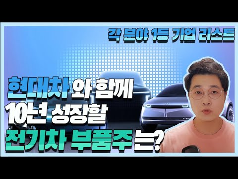   현대차와 함께 10년 성장할 전기차 부품주는 각 분야 1등 기업 리스트