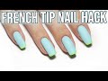 French Tip Nail Art HACK 💛 ZEESEA &amp; Picasso Gel Polish