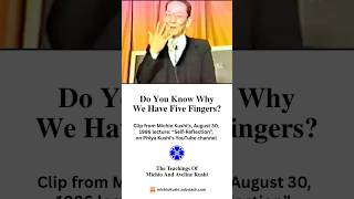 Why Do We Have Five Fingers  #michiokushi #macrobiotics