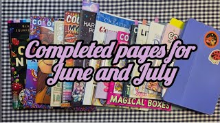 Completed coloring pages June & July 2026