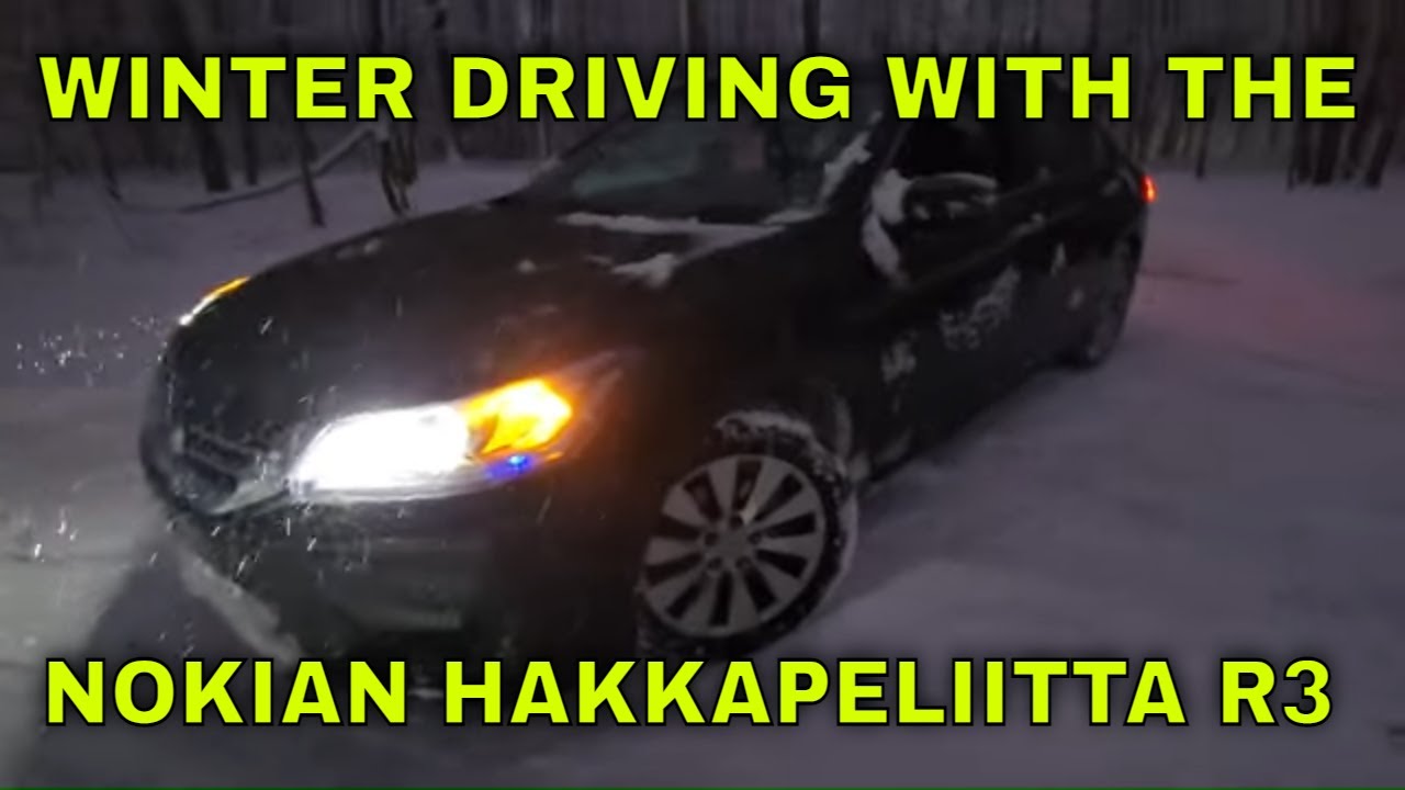 2014 Honda Accord Snow Driving With Winter tyres. - YouTube