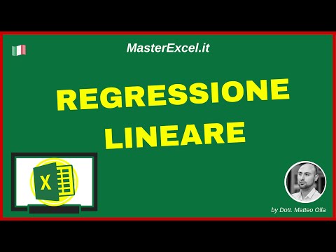 Video: Come Costruire Una Regressione In Excel
