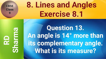 An angle is 14° more than its complementary angle. What is its measure?