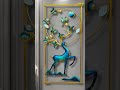 Handmade Deer and Butterfly Metal Wall Art with LED Frame for Living Room Bedroom Office
