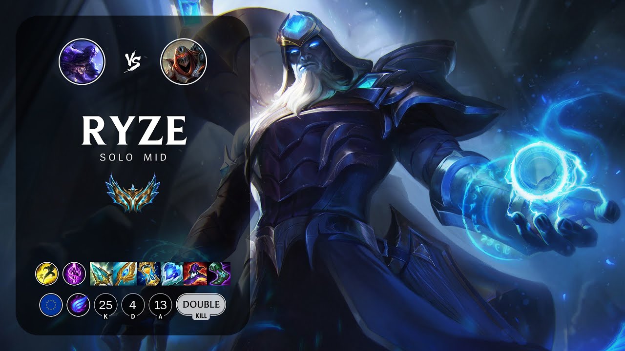 Ryze Mid vs Zed - EUW Challenger Patch 13.9