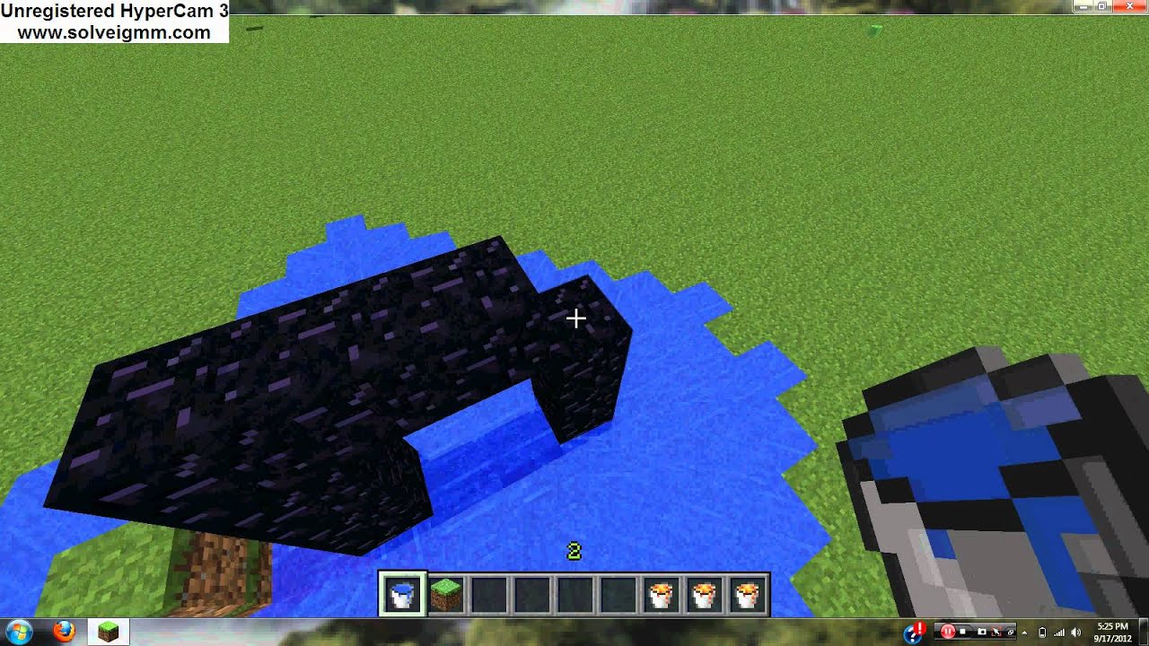 Minecraft how to make a Nether Portal without a diamond pickaxe YouTube